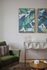 Living room close-up of green couch