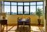 wooden dining table with decorative items