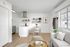 Virtually staged kitchen and living room