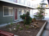 lush landscaping and entrances to linden apartments