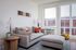 Living room with beautiful windows
