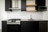 Kitchen with stainless steel appliances