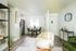 living room with attached kitchen