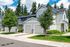 Exterior of townhomes with attached garages