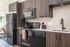 Fully Furnished One-Bedroom, One-Bathroom Floor Plan kitchen and living area