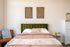 Fully Furnished Studio Floor Plan bed and decorations