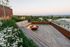 rooftop deck at dusk