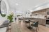 Orrin Apartments unit interior with wood cabinets and wood floors