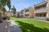Grassy area outside in the community sidewalk