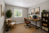 home office at solaris at the biltmore with a desk, bookshelf and chair