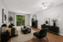 virtually staged living room at creekwood apartments