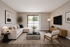 virtually staged living room at cedar Park