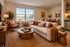 Virtually staged living room at Solthea Apartments