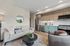 furnished living room and kitchen at cedarline apartments