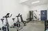 Bright, modern fitness room with state-of-the-art exercise bikes, versatile gym equipment, and a sleek decor offering a motivating workout environment.