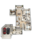 Modern 3D floor plan showcasing 3 bedrooms, a cozy living area, open kitchen, stylish dining space, and dual car garage.