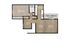 1-bedroom plus den floor plan with living/dining area, kitchen, bedroom, bath, and balcony.