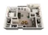 Modern 3D floor plan featuring 2 bedrooms, a cozy open living area, stylish kitchen, and two elegant bathrooms.
