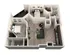 Modern 3D apartment floor plan featuring two spacious bedrooms, a cozy living room with elegant seating, and an efficient kitchen area.