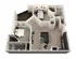 Chic 3D floor plan showcasing two cozy bedrooms, modern living room, and contemporary kitchen with elegant wood flooring.