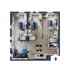 layout of 3x3 apartment