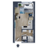 layout of Bachelor B apartment