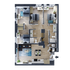 4 Bed, 2 Bath Ottawa student apartment floorplan
