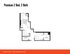 Innovative floor plan highlighting 2 bedrooms and 2 baths with an open kitchen and dining area.