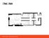Contemporary floor plan featuring 2 bedrooms and 1 bath with an open-concept living and dining area at Link student housing Montreal.