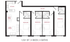 Detailed floor plan showing a 4-bedroom, 4-bathroom apartment with a kitchen, dining room, and living room.