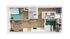 Charming 2D floor plan showcasing two cozy bedrooms, modern kitchen, stylish living area, and two bathrooms with sleek design.