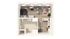 Chic studio apartment floor plan with an open layout, cozy living area, and modern kitchen.