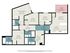 Modern floor plan featuring 4 bedrooms, spacious living room, kitchen, laundry area, and balcony. Includes multiple baths for convenience and comfort.