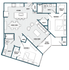 D Floorplan; 2 Bedroom/2 Bathroom