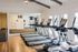 Modern fitness center with state-of-the-art cardio equipment and large windows for natural light.