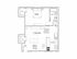 Modern floor plan displaying 1 bedroom, spacious living room, and functional kitchen within 816 sq ft.