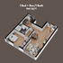 1 Bed + Den