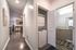 College Town, interior, hallway to kitchen, closet, laundry closet, stacked washer/dryer, bathroom,