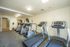 Modern fitness center featuring state-of-the-art treadmills and elliptical machines in a bright, spacious room.