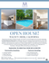 Elegant open house invitation for Marquee in Walnut Creek, California, showcasing a modern kitchen with quartz countertops, a sparkling outdoor pool, and lush green surroundings. Discover comfortable one to three-bedroom apartments with features like pet-friendly homes and private balconies.