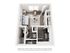3D floor plan of a modern apartment featuring a spacious living area, bedroom, kitchen, and bathroom.