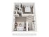 Charming apartment floor plan showcasing a cozy bedroom, modern kitchen, stylish living room, and a well-appointed bathroom.