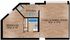 Inviting 2D floor plan showcasing a cozy bedroom, efficient kitchen, and spacious living and dining area.