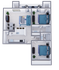 B2 Renovated floor plan featuring 2 bedrooms 2 bathrooms