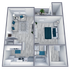A1 Classic floor plan featuring 1 bedroom 1 bathroom