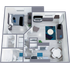 A2 Classic floor plan featuring 1 bedroom 1 bathroom