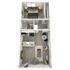 A1 Renovated floor plan featuring 1 bedroom 1 bathroom