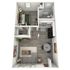 A1 Classic floor plan featuring 1 bedroom 1 bathroom