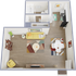 S1 Classic floor plan featuring studio bedroom 1 bathroom