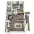 A1 Classic floor plan featuring 1 bedroom 1 bathroom
